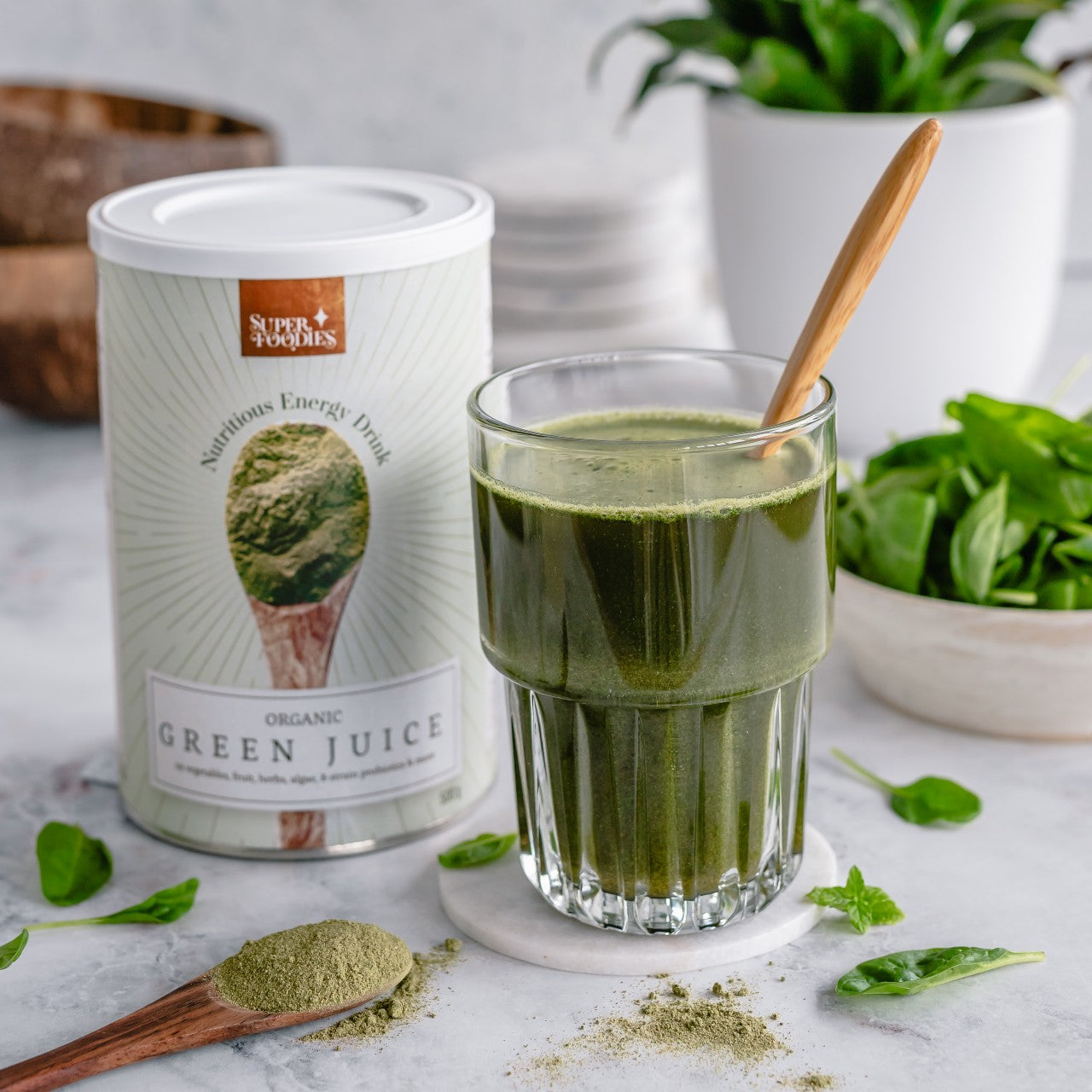 Een glas Green Juice